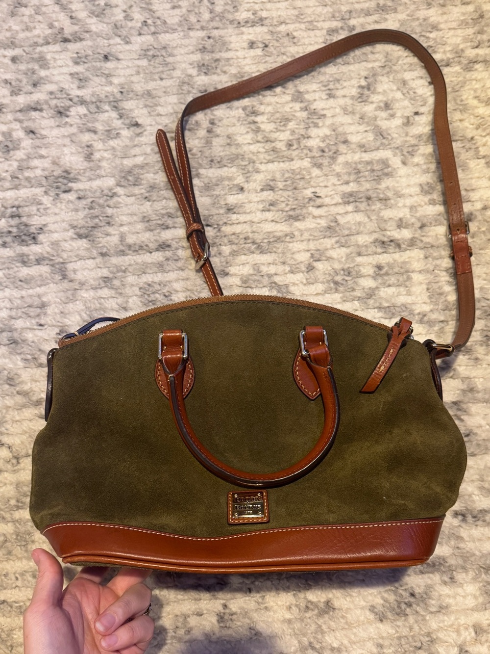Dooney and Bourke Green Suede Purse Satchel